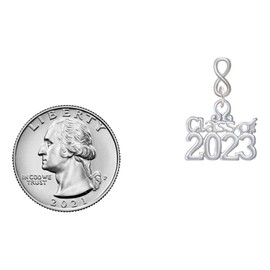 Delight Jewelry Silvertone Class of 2023 Silvertone Infinity Post Earrings