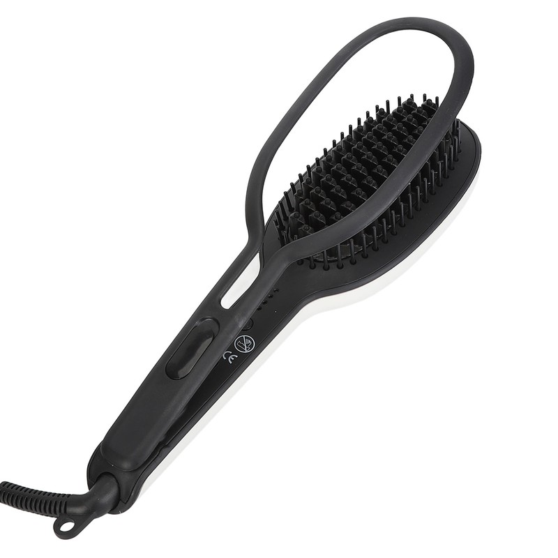 Straightening Curling Iron Brush Massage Negative Ion Automatic Heated Hair
