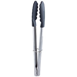Cuisena Stainless Steel Tongs, Black and Silver 98662