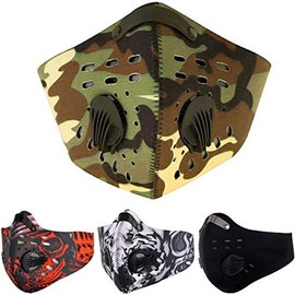 TnP Accessories Fitness Motorcycle Bicycle Cycling Anti-Pollution Half Face Dust Mask Filter (White Camo)