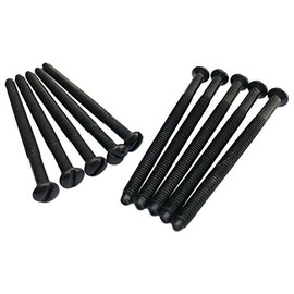 Taskar 50mm Black Nickel Electrical Socket Screws (10 Pack) M3.5