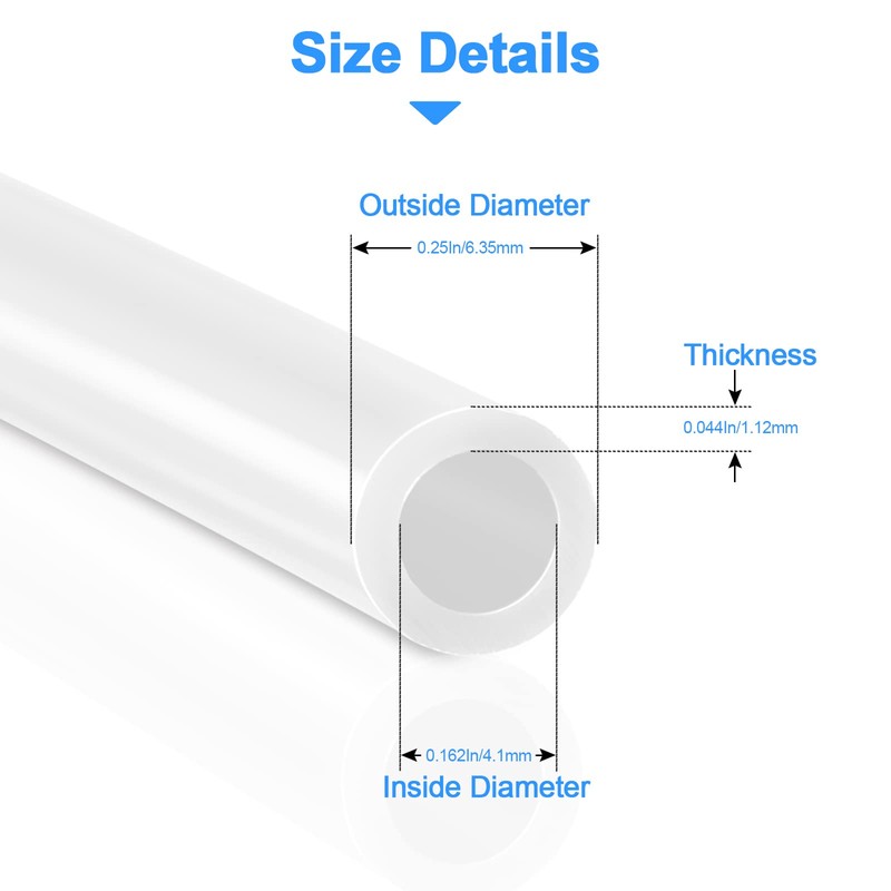60FT 1/4 Inch O.D.RO Water Tubing,NSF Certified Pipe for RO(Reverse