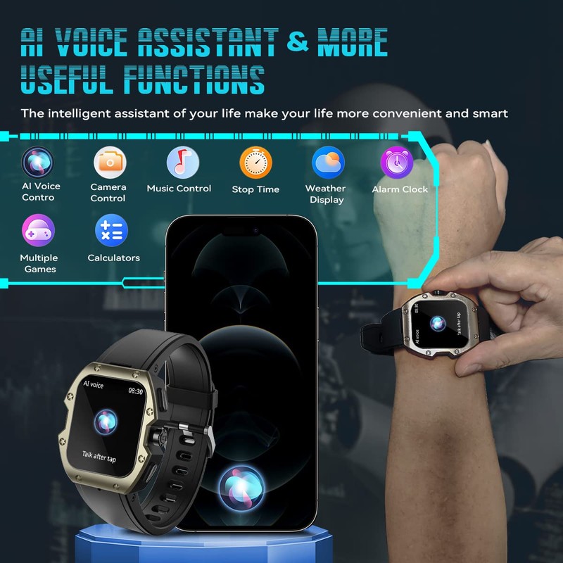 Rogbid Mille Relojes Inteligentes para Hombre (Hacer y Responder Llamada)