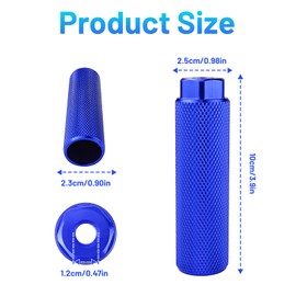 CMANLNYK 4 Pcs Bike Stunt Pegs - Aluminum Alloy Anti Slip Bike Pegs for 3/8" Axle, Suitable for BMX Stunt Pegs, Mountain Bikes Cycle Bicycle Accessories (2 Red & 2 Blue)