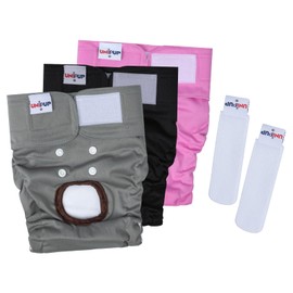 UNIPUP Reusable Female Dog Diapers Period Panties Washable Puppy Pee Pads with Adjustable Strap for Small Dogs in Heat and Incontinence