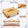 RANERVZ Large Bookbinding Press with Portable Handle, Bamboo Wood Oversized