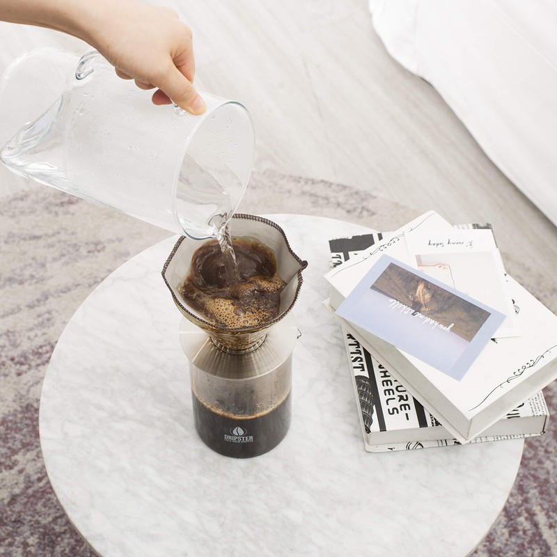 Foldable Permanent Filter for Pour Over Coffee Made of Fine
