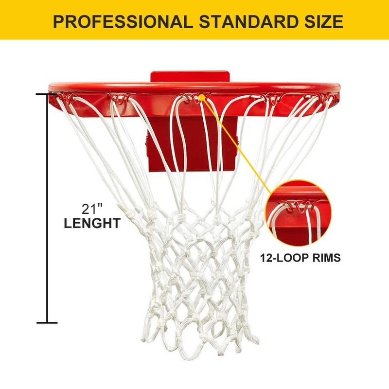 Progoal Professional Heavy Duty Basketball net Replacement,Fits Standard Indoor and