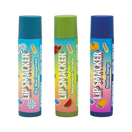 Lip Smacker, Back to School Collection, Spiral Notebook Lip Balm Trio, 3-Piece Lip Balm Set with Cute Notebook for Kids, Fun Lip Balm for Kids, Blue