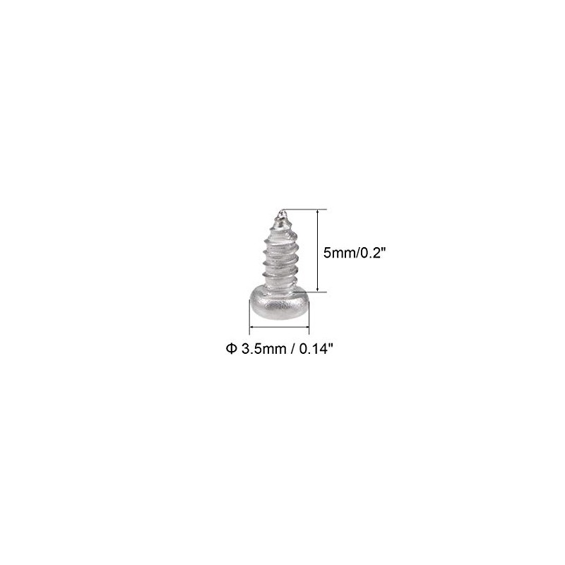 sourcing map Self-Tapping Screws Phillips Head 316 Stainless Steel Connection