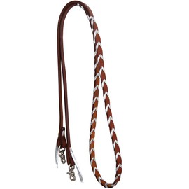 Rafter T Ranch Company rn220 Barrel rein w/Leather Lacing