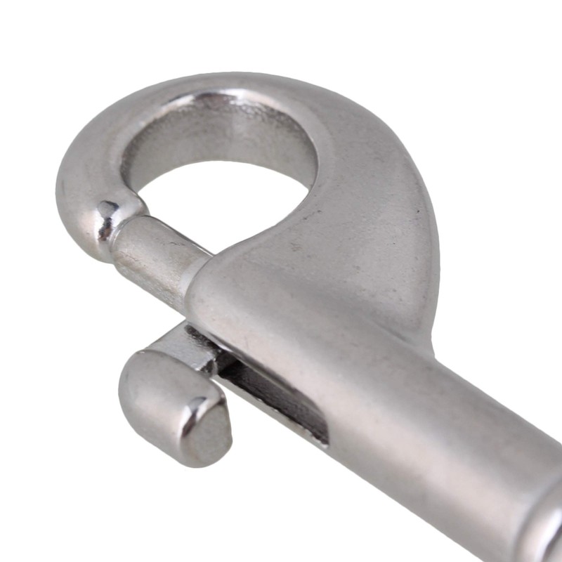 BQLZR 70mm Silver 304 Stainless Steel Swivel-Eye Bolt Snap Hook