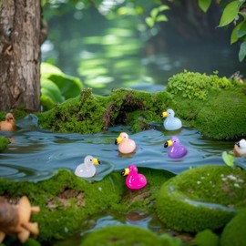 EGARUOC 40Pcs Mini Resin Animals Flamingo Duck Garden Yard Decor Birthday Decorations Perfect for Spicing up your Yard Decor with The Wiim Mini Collection