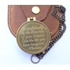 Brass Compass Engraved with Thoreau's Go Confidently Quote and Embossed