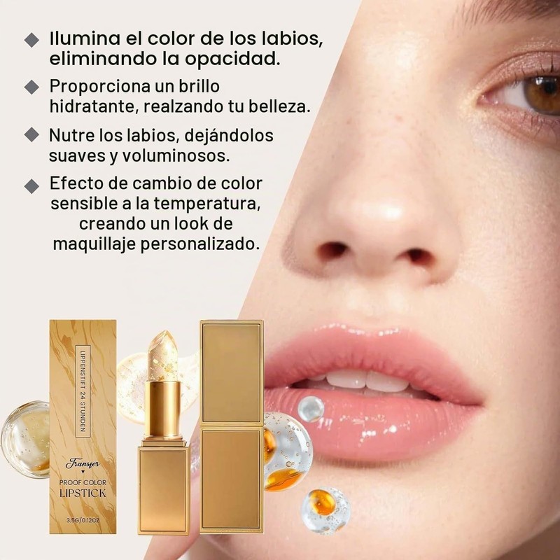 Labial que cambia de color y dura 24 h –