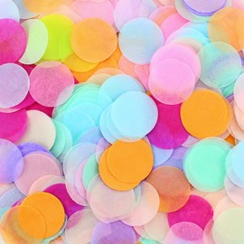 Heanvmyss Pack of 2 Multicoloured Paper Confetti, Pack of 12,000 Round 2.5 cm Confetti, Multicoloured Round Confetti for Celebrations, Parties, Birthdays