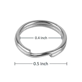 Pawfly 100 Pack 1/2 Inch Split Key Rings Mini Jump Rings Dog Tag Ring with Double Loops Small Metal Rings Connectors for Car Keys, Jewelry Necklaces Bracelets Earrings Crafts Ornaments and DIY Arts