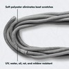 MTK Rope Double Braid Dock Lines with Pre-Spliced Loop (Grey,