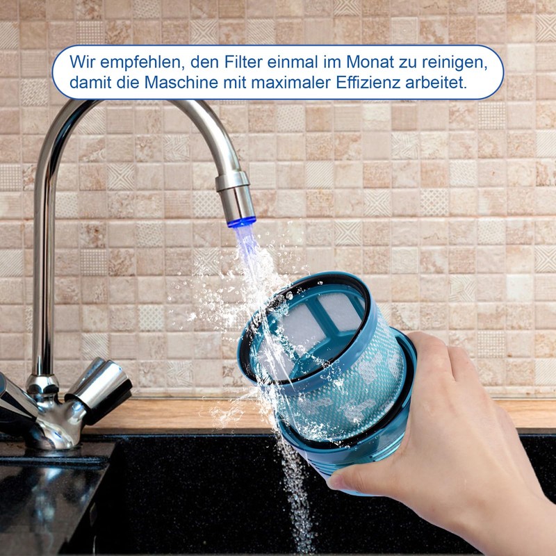 LOMGDOVC Gen5detect Filtro di ricambio con spazzola: filtro HEPA lavabile,