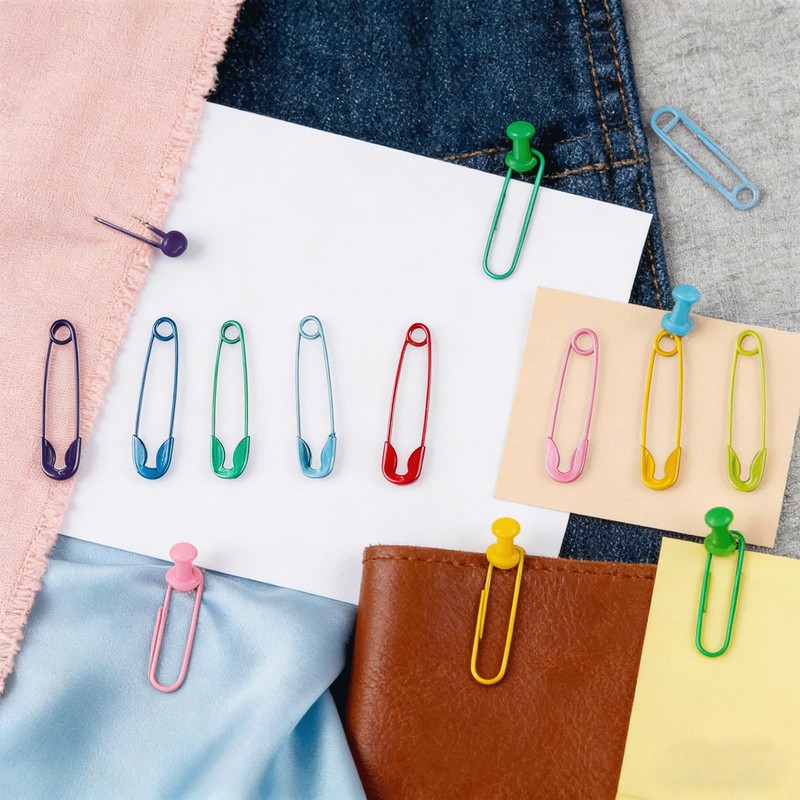 500PCS Assorted Colors Mini Safety Pins, Stainless Steel Safety Pin