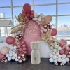 Isndare Pink White Balloons Rose Gold Blush White Balloon 60pcs