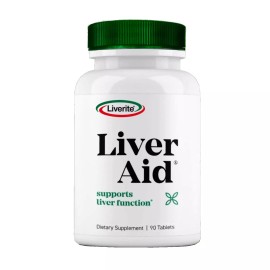 Liverite Liver Aid Tablets, Supports Liver Function,  Value Size, 90 Count