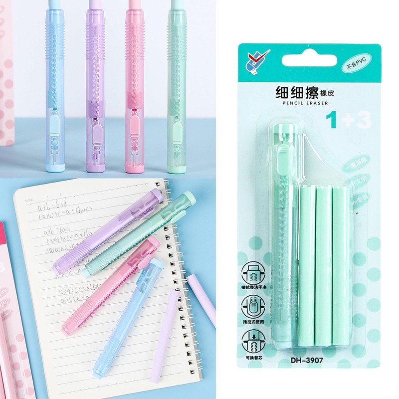 HUIFACAI Retractable Erasers Cartoon Pencil Erasers Art Painting Erasers Push-Pull