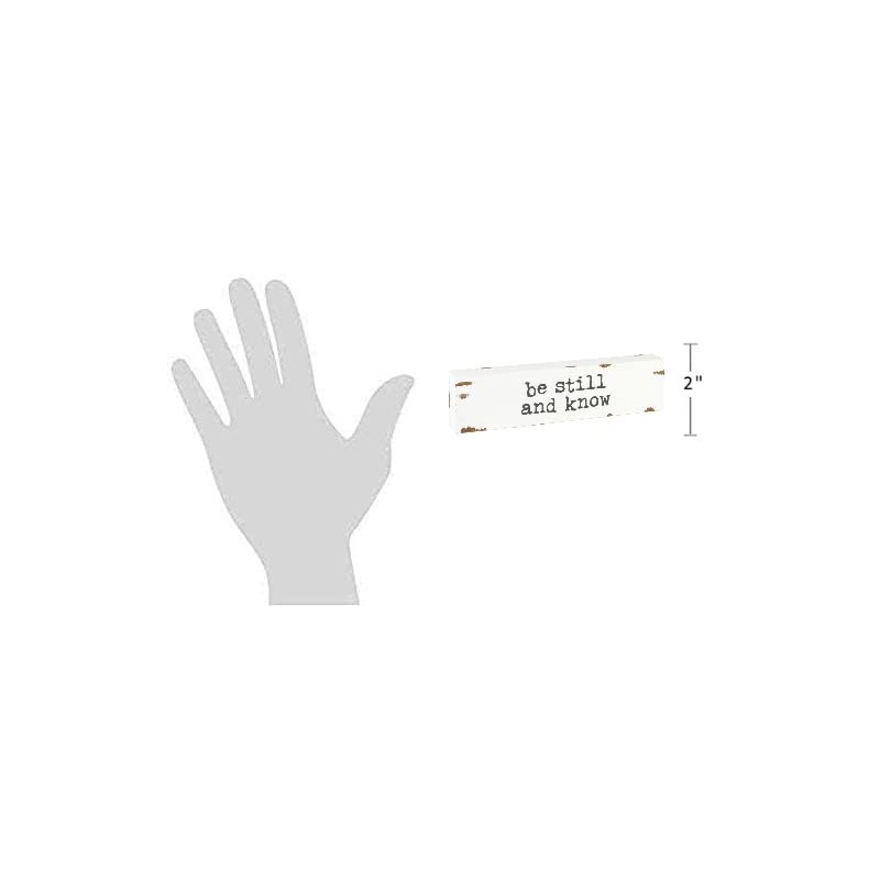 'Be Still and Know' Mini Distressed Wooden Shelf Sitter