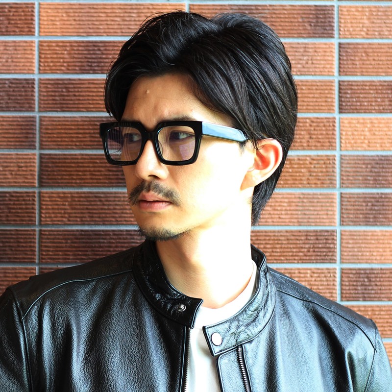 meSmart Original PIXEF Mt. Fuji Glasses, Black Rimmed Glasses, Large