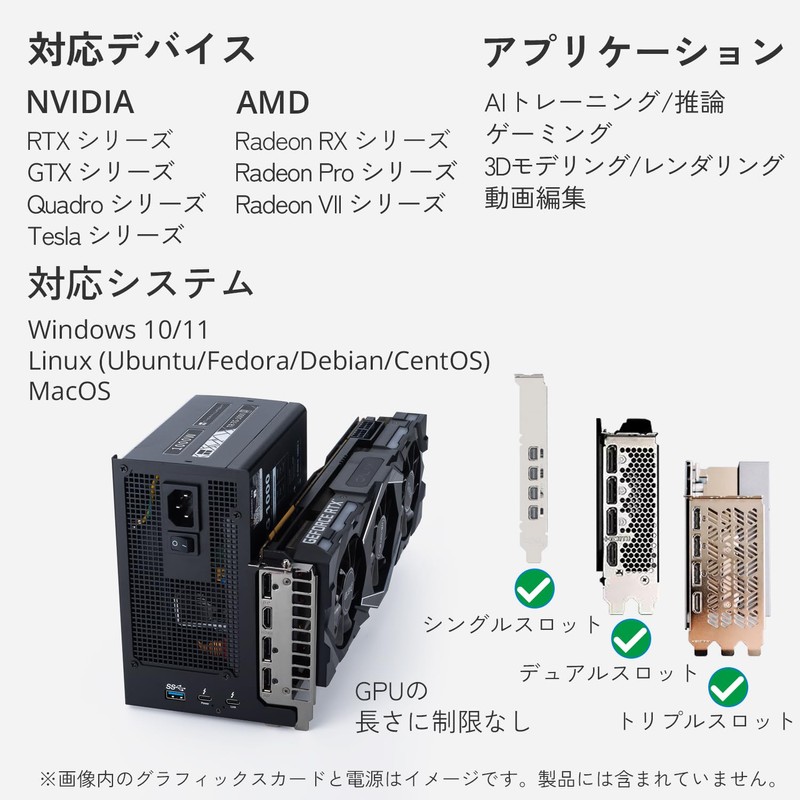 ANQUORA ANQ-L336 Mini eGPU Enclosure 40Gbps Thunderbolt3/4 USB4 for Laptop