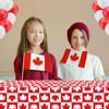 3 Pcs Happy Canada Day Tablecloths Canada Day Disposable Table