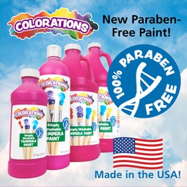 Colorations Paraben-Free Simply Tempera Paint Gallons, Set of 11