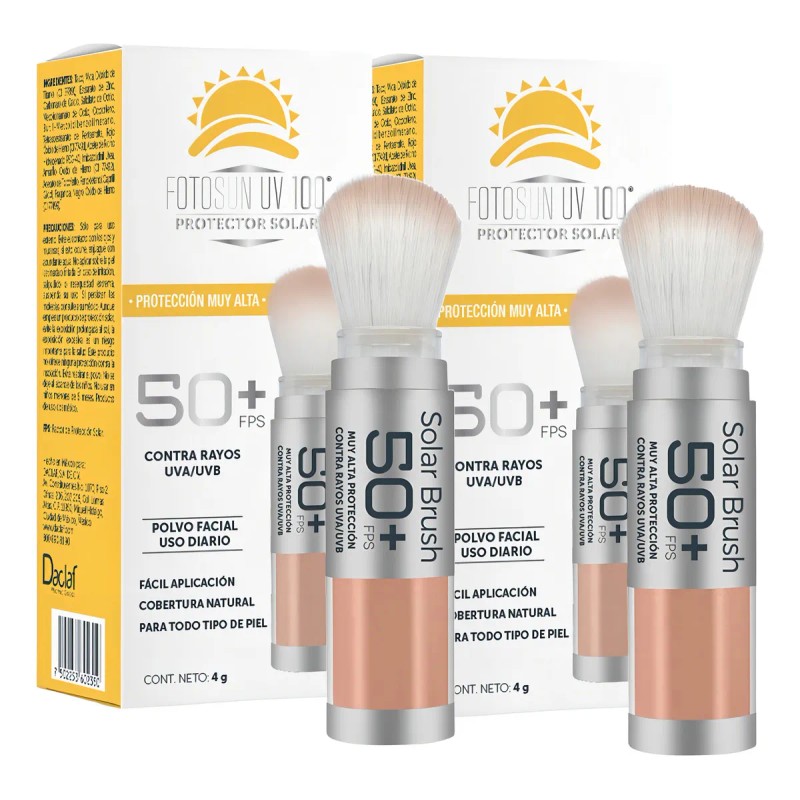 Protector Solar Facial En Polvo Con Brocha Fotosun Uv 2-pack