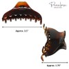 Parcelona French Boss Thin and Narrow Medium Tortoise Shell Covered