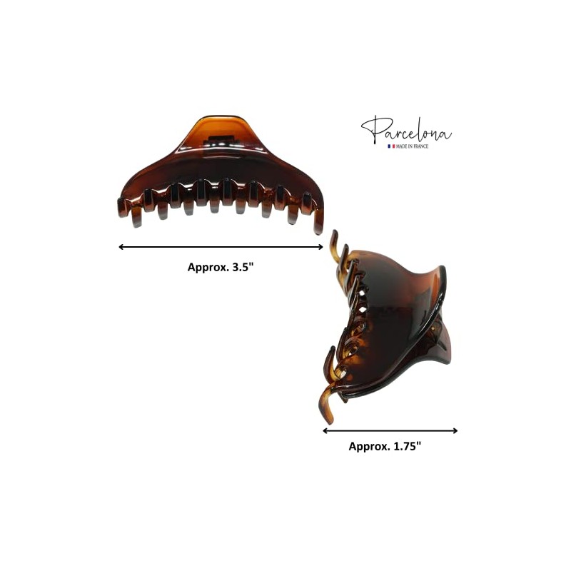 Parcelona French Boss Thin and Narrow Medium Tortoise Shell Covered