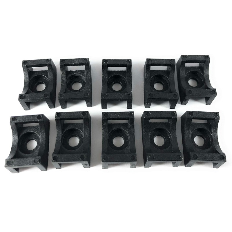 Cable Tie Base, Screw Mount Cradle (Pack of 50, Black)