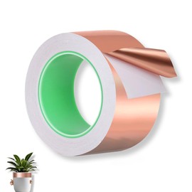 Hyfkjdm 30mm X 20m Kupferband Gegen Schnecken, Schneckenschutz Hochbeet, Kupferband, Kupferband Selbstklebend, Kupferband Gegen Schnecken, Anti Schnecken Tape, Schneckenschutz für Hochbeet Pflanzen