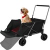 REDCAMP Folding Utility Heavy Duty Wagons Carts with Extendable Rear