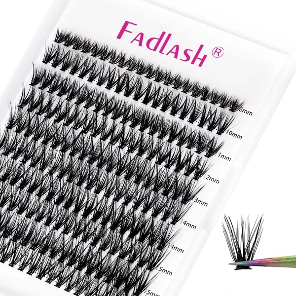 Eyelashes, Individual, Cluster for Eyelash Extension, 40D, 0.07, C-curl, Mixed, 8-16mm, Individual Cluster Artificial Eyelashes, Eyelashes for Beginners