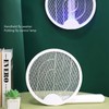 2 in 1 Electric Fly Swatter Rotatable Fly Killer Light