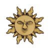 PinMart's Gold 3D Sun Face Sunshine Lapel Pin