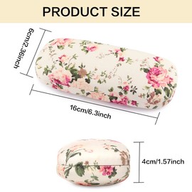 EZESO ESSENTIAL SKINCARE 2 PCS Glasses Case Hard Shell Eyeglass Case for Women Fabrics Floral Retro Spectacle Case Box Portable Eyeglass Cases
