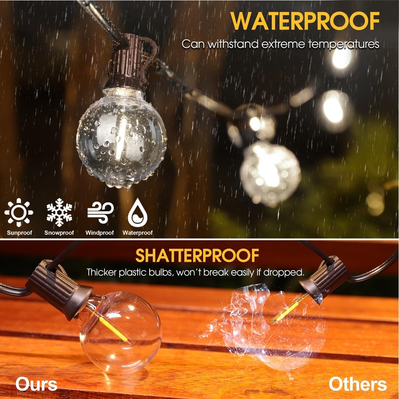 Mlambert G40 LED Replacement Light Bulbs for String Lights, Dimmable