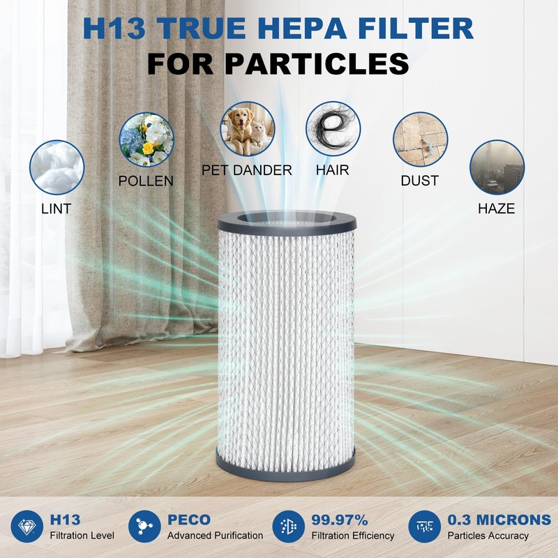 Filter Replacement Set Compatible with Molekule Air Purifier, 1pc H13