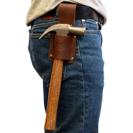 Hide & Drink, Leather Hammer Holster/Tool Holder/Organizer/Sheath/Case/Woodwork & Handcraft, Handmade Includes 101 Year Warranty :: Bourbon Brown