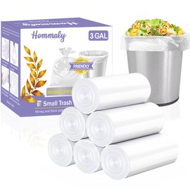 3 Gallon 180pcs Small Clear Trash Bags(Fit 2.6-3.2 Gal)Plastic Strong Clear Garbage Bags,Bathroom Trash Can Bin Liners,Waste Basket Liner,Fit 10-13 Liter, 2 Gallon,2.5-2.6 Gallon,3.2Gallon(3-Clear180)