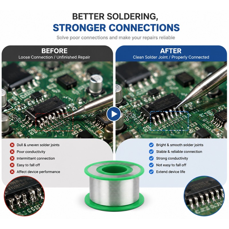 Lead Free Solder Wire for Electronics Repair – Rosin Core