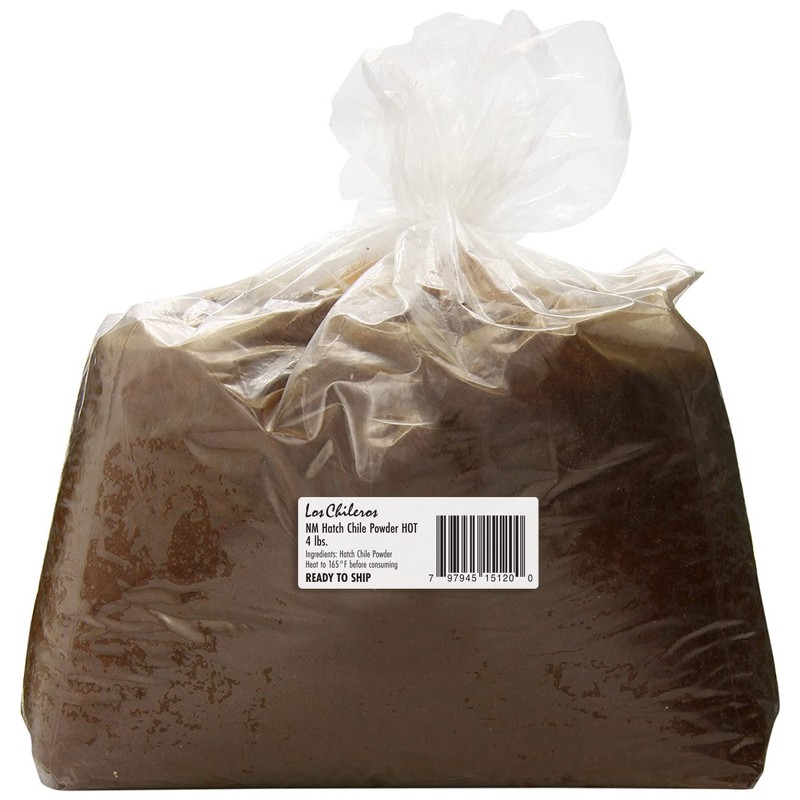 Los Chileros NM Hatch Chile Powder, HOT, Bulk bag, 4lb