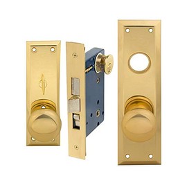 Em-D-Kay 5100XR Right Hand Apartment Entry Heavy Duty Mortise Lockset with Wide Face Plate 1-1/4" X 8"