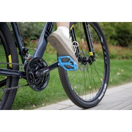 GEWAGE Mountainbike-Pedale, rutschfeste MTB-Pedale aus Nylonfaser, 9/16-Zoll-Fahrradpedale, leichte und breite Flache Plattformpedale (Blau)